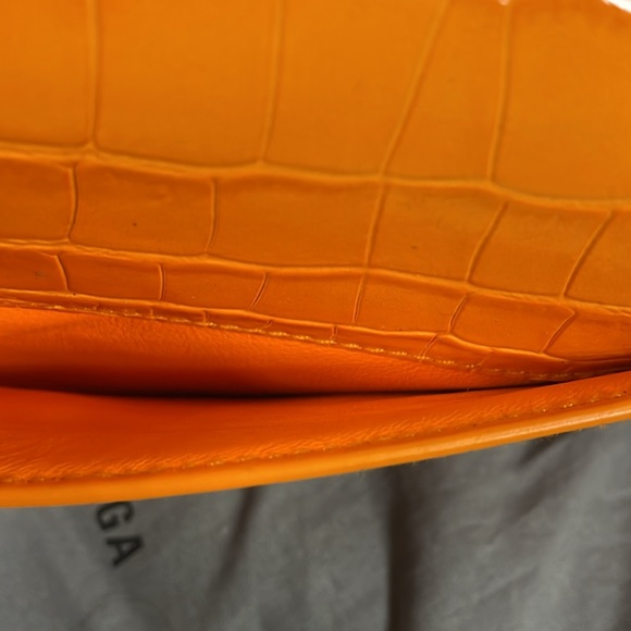 Balenciaga Small Hourglass Croc Embossed Leather Crossbody Top Handle Bag - Picture 6 of 11